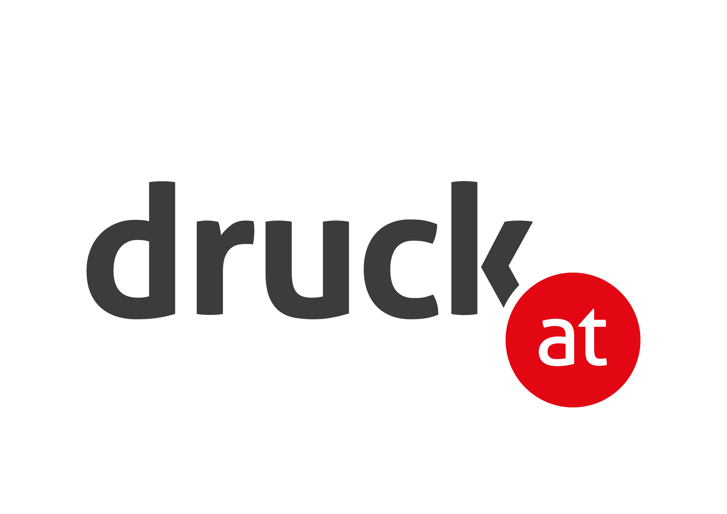 Logo Druck.at Grau Rot